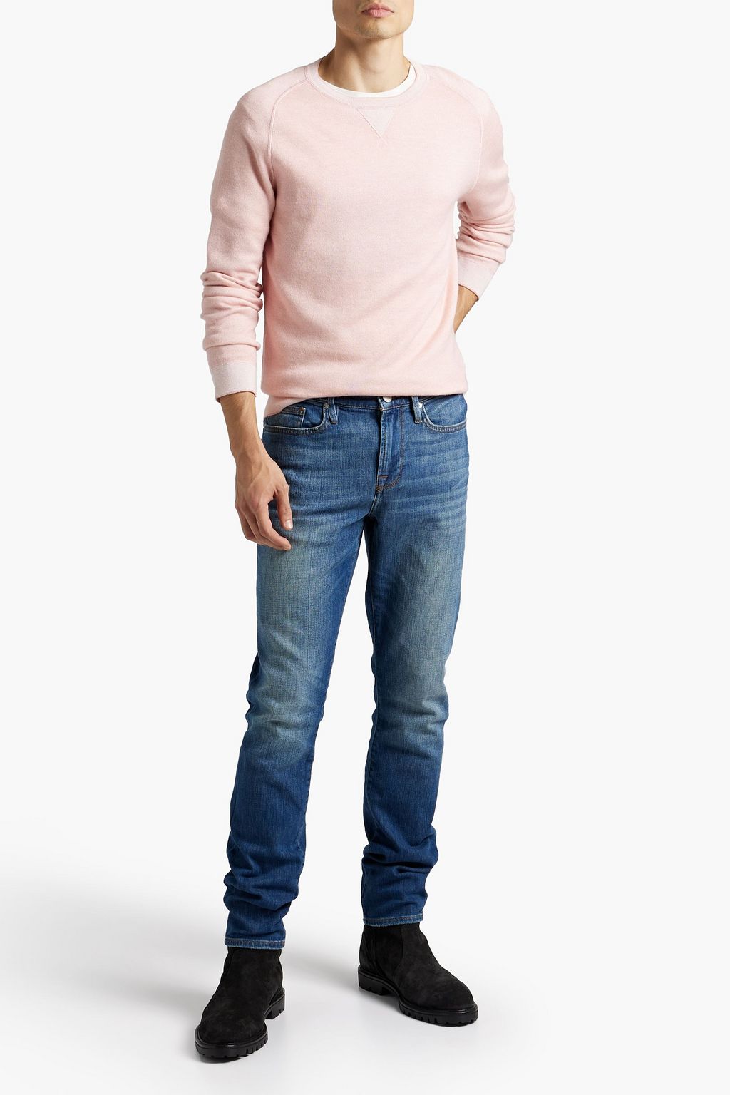 FRAME L'Homme skinny-fit distressed denim jeans