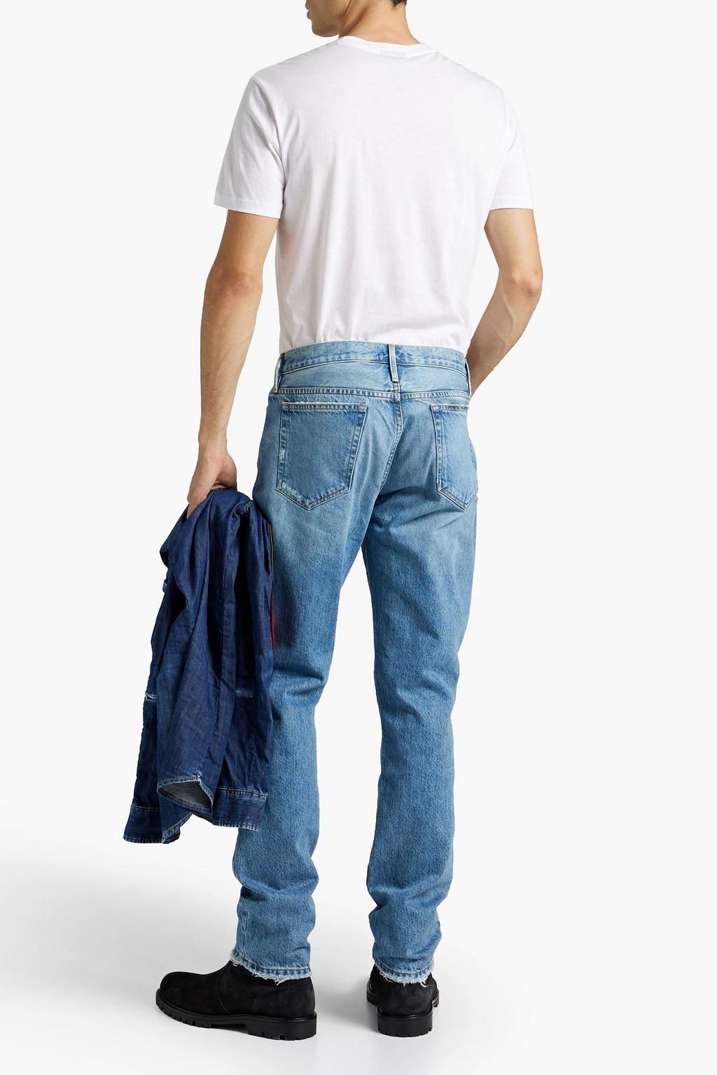 FRAME L'Homme slim-fit distressed denim jeans | THE OUTNET