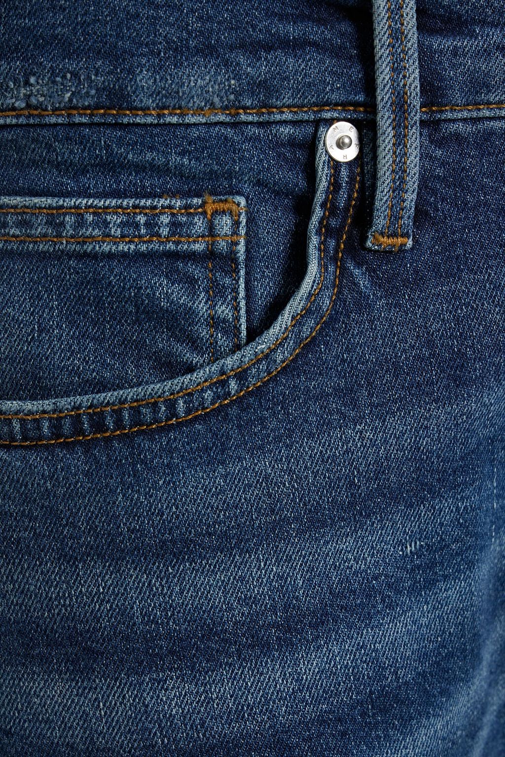 FRAME Slim-fit faded denim jeans