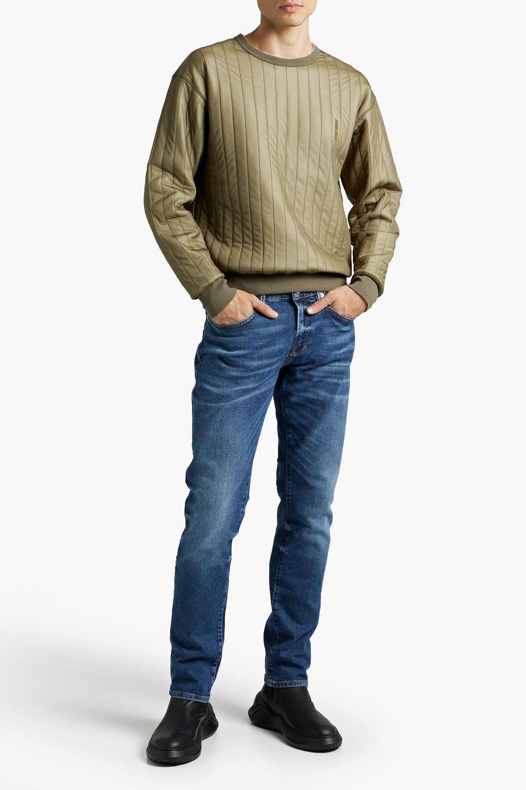 FRAME Slim-fit faded denim jeans