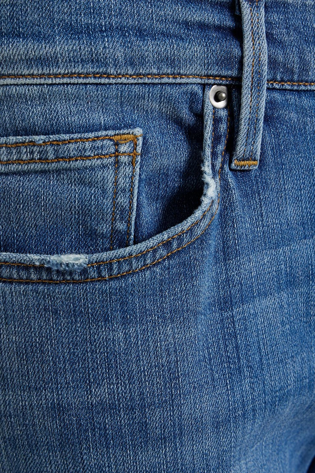 FRAME L'Homme skinny-fit distressed denim jeans