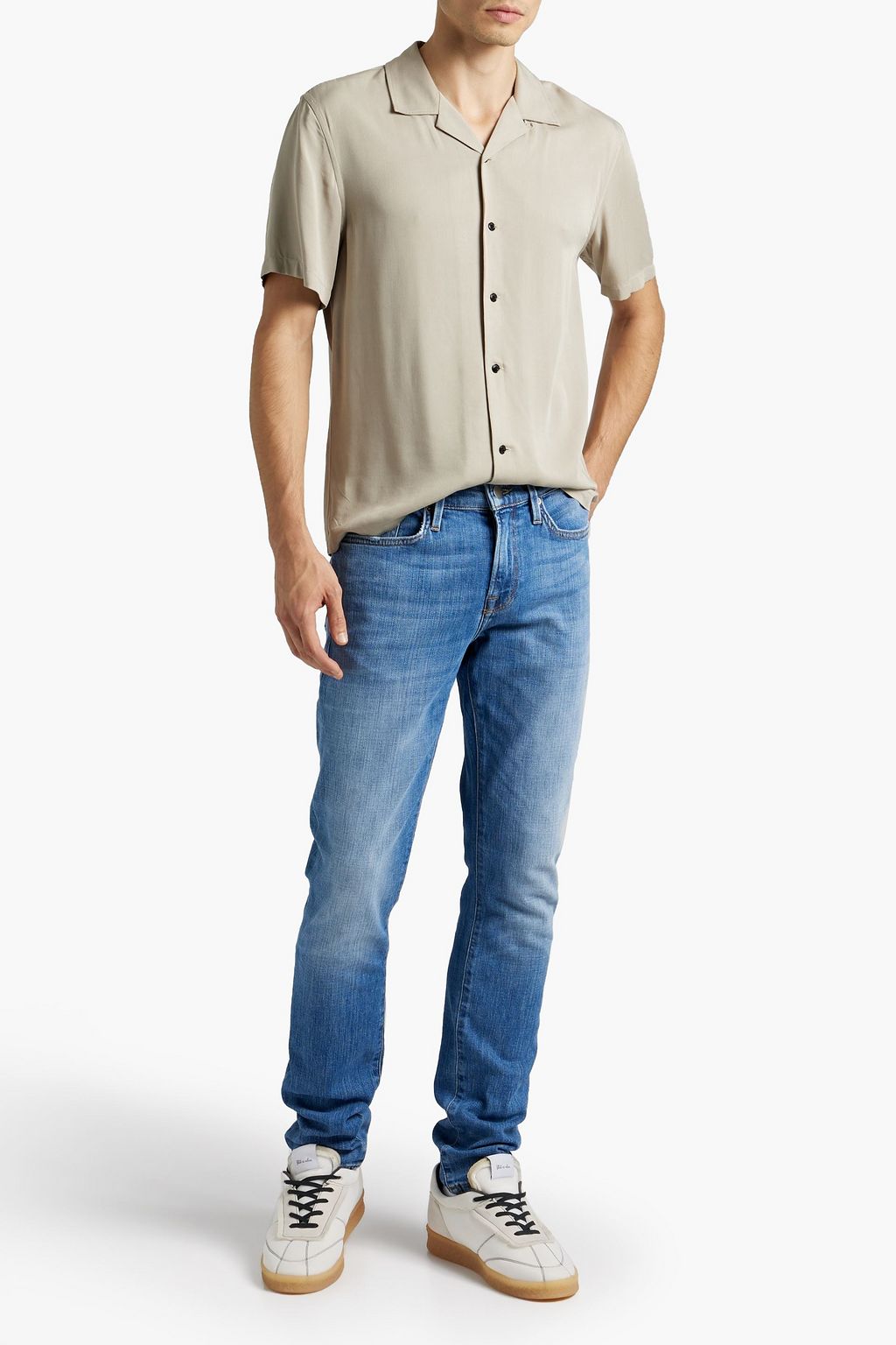 FRAME L'Homme skinny-fit distressed denim jeans