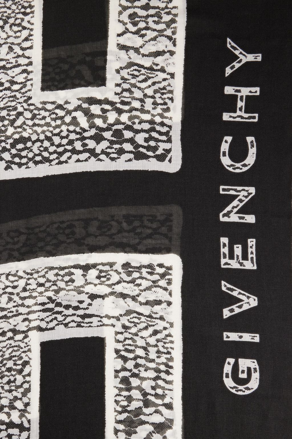GIVENCHY Printed cashmere and silk-blend scarf