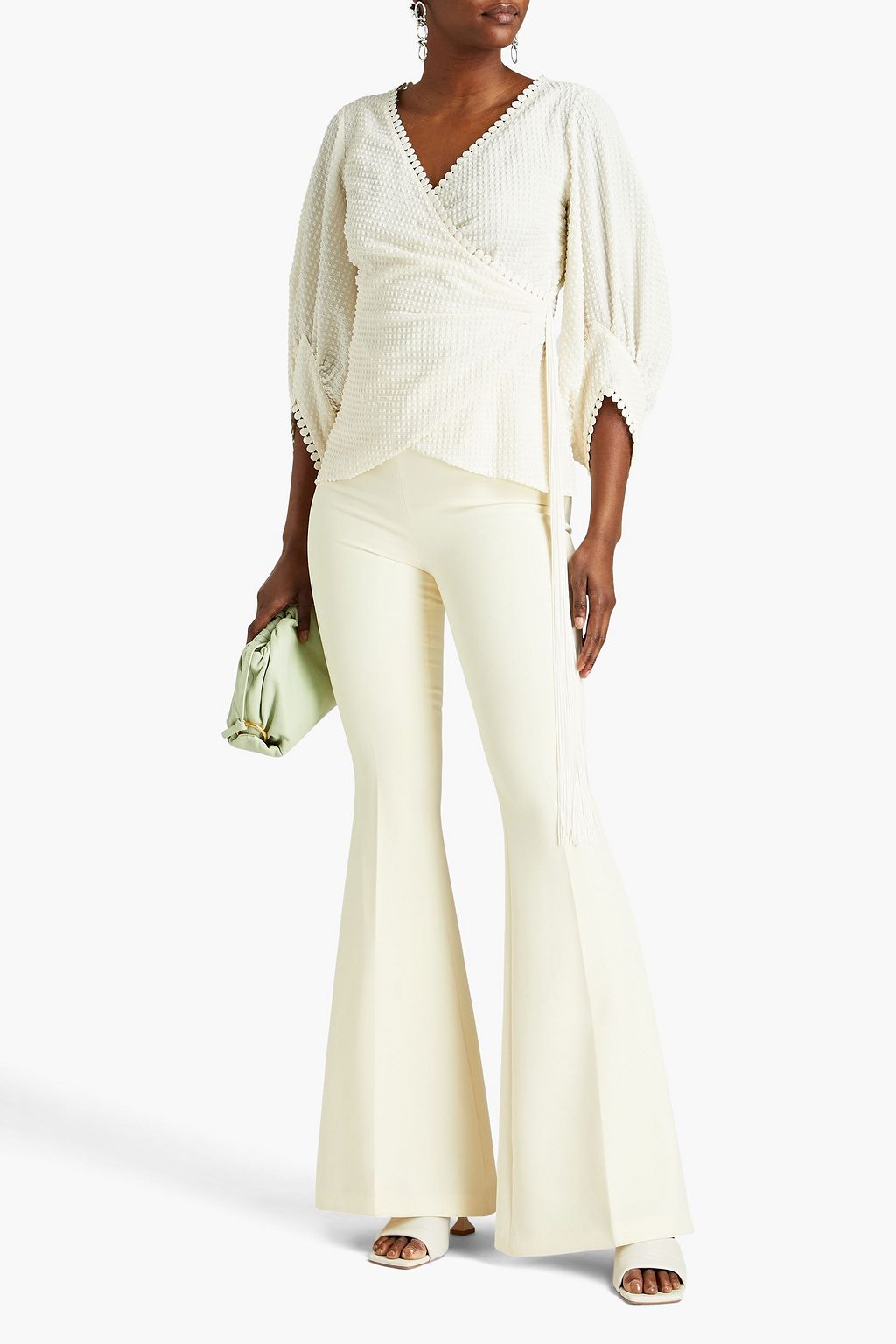 SACHIN & BABI Maggie wrap-effect cloqué blouse