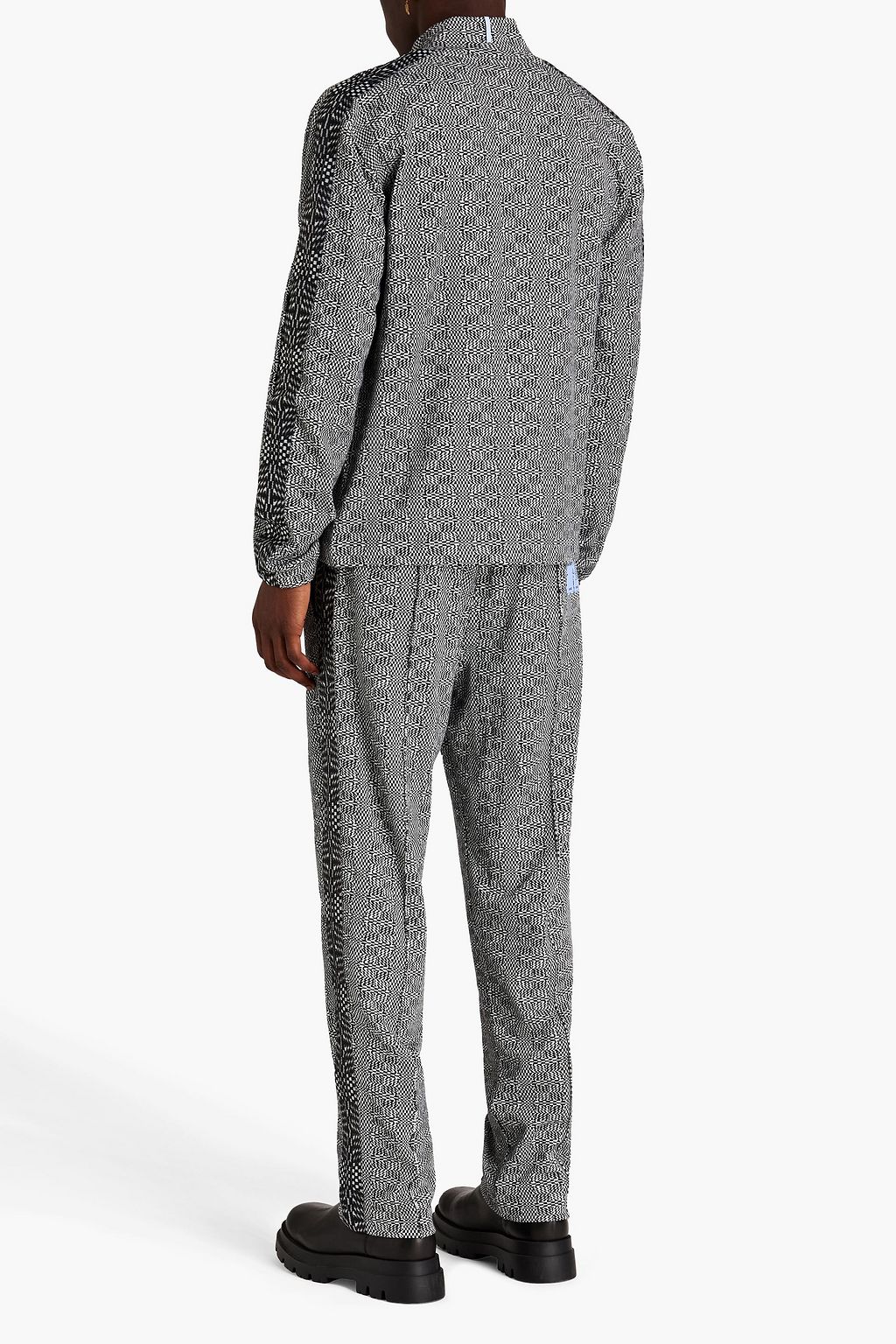 MCQ ALEXANDER MCQUEEN Appliquéd jacquard-knit zip-up jacket