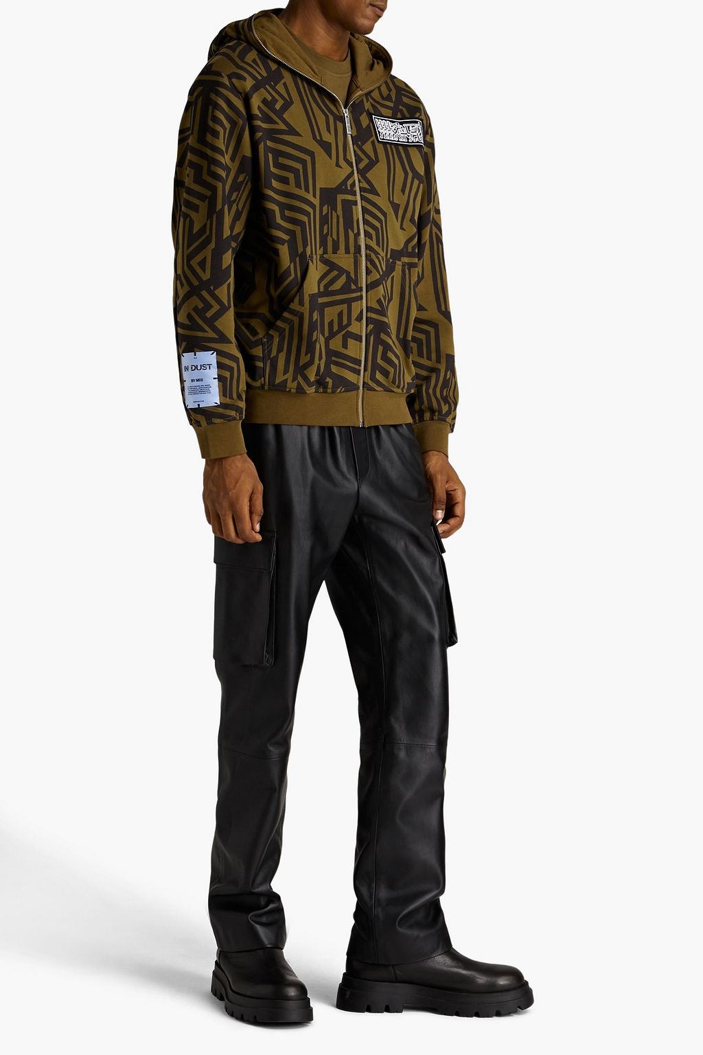 MCQ ALEXANDER MCQUEEN Appliquéd French cotton-terry zip-up hoodie
