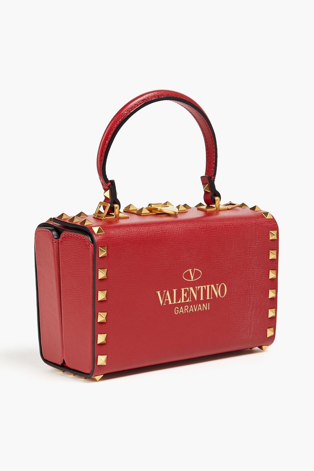VALENTINO GARAVANI Rockstud textured-leather tote
