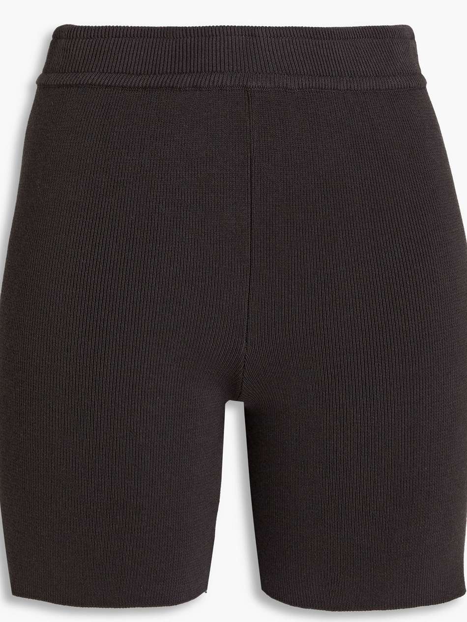 ribbed-knit shorts