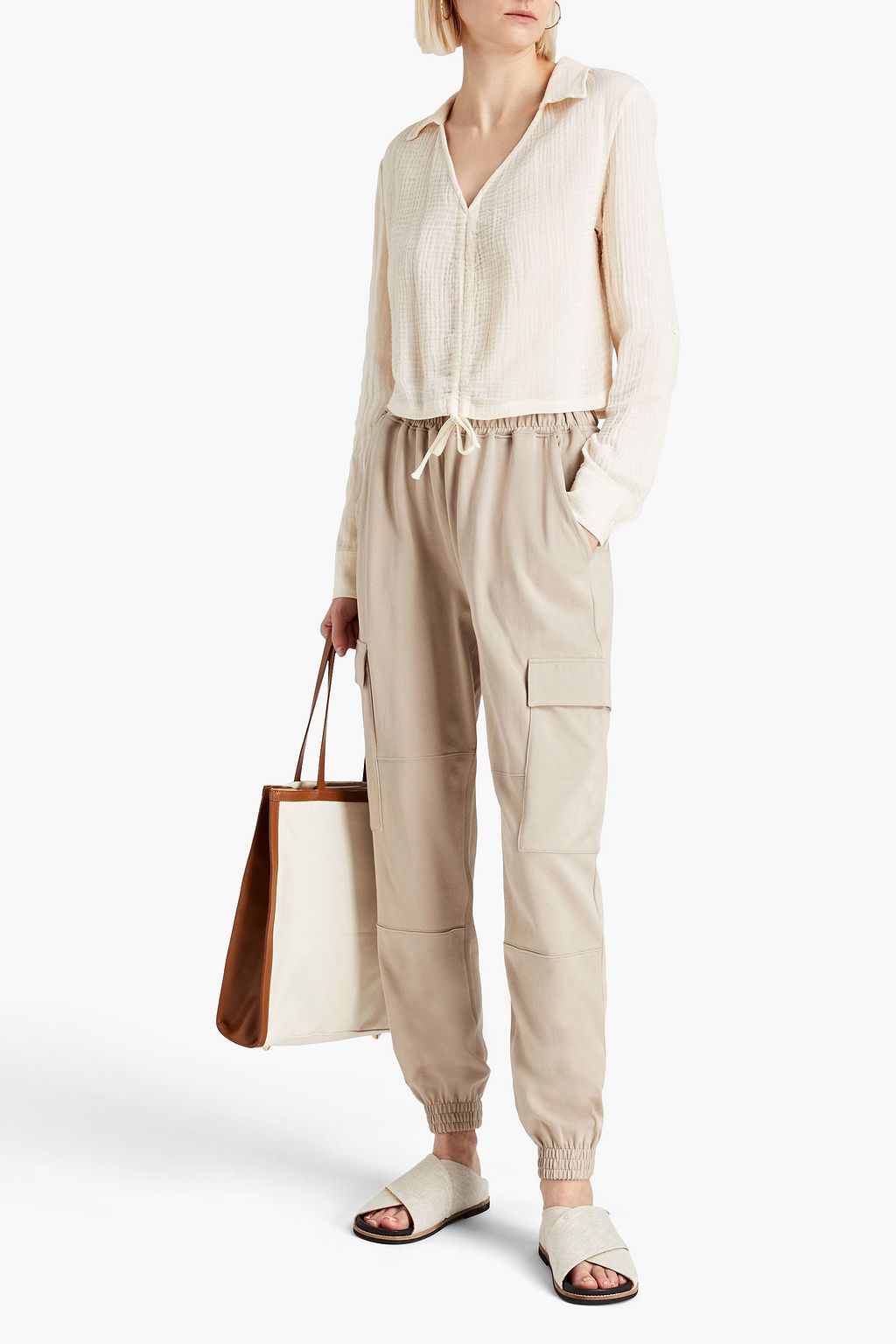 MONROW Cotton-gauze top