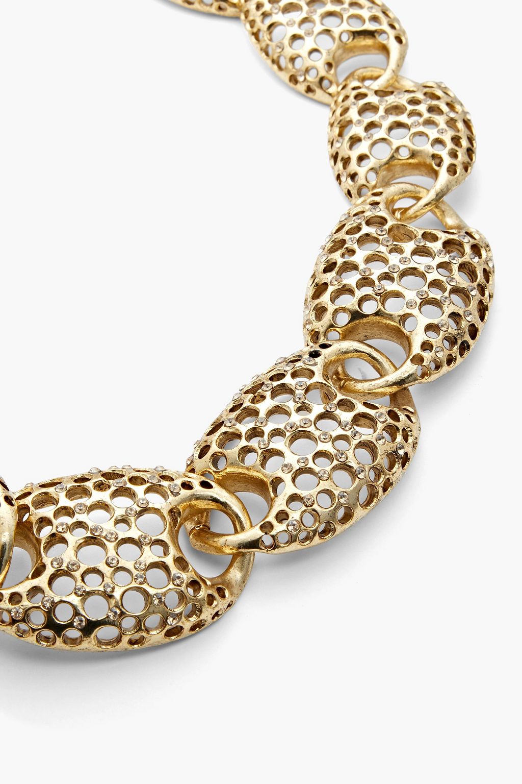 OSCAR DE LA RENTA Gold-tone crystal necklace