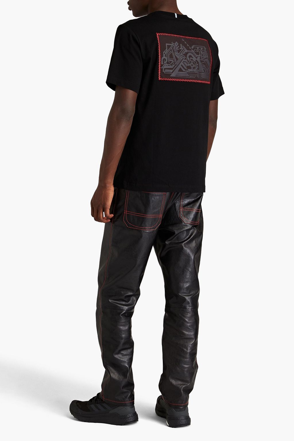MCQ ALEXANDER MCQUEEN Embroidered printed cotton-jersey T-shirt