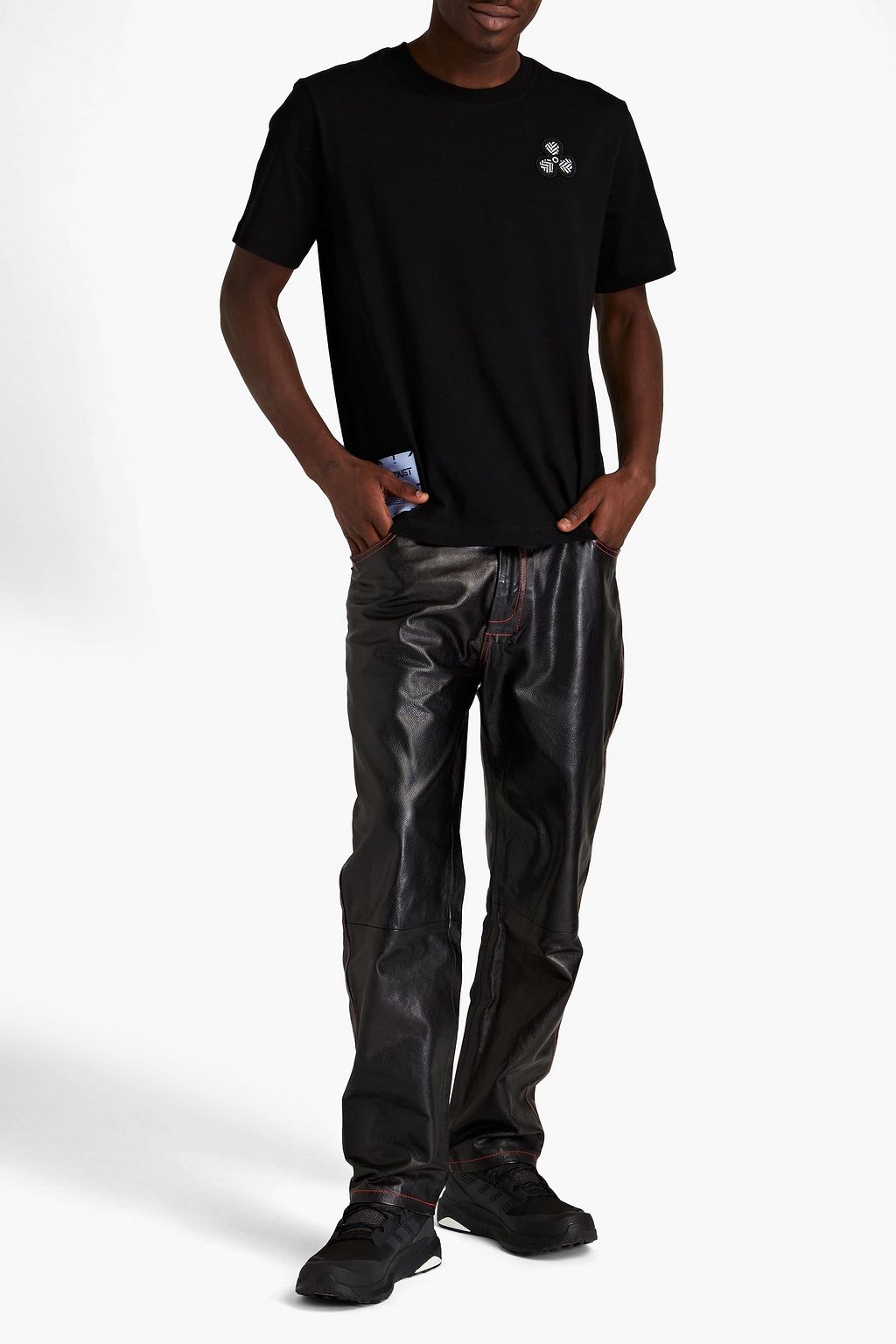 MCQ ALEXANDER MCQUEEN Embroidered printed cotton-jersey T-shirt