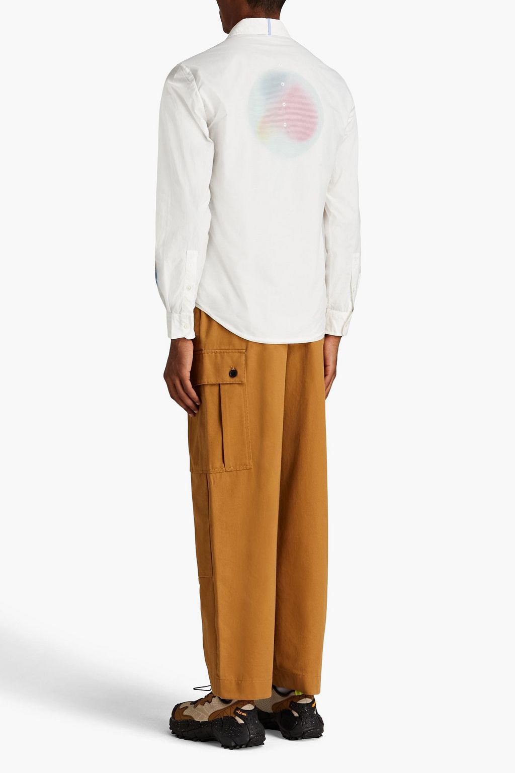 MCQ ALEXANDER MCQUEEN Cotton poplin-paneled printed ripstop shirt