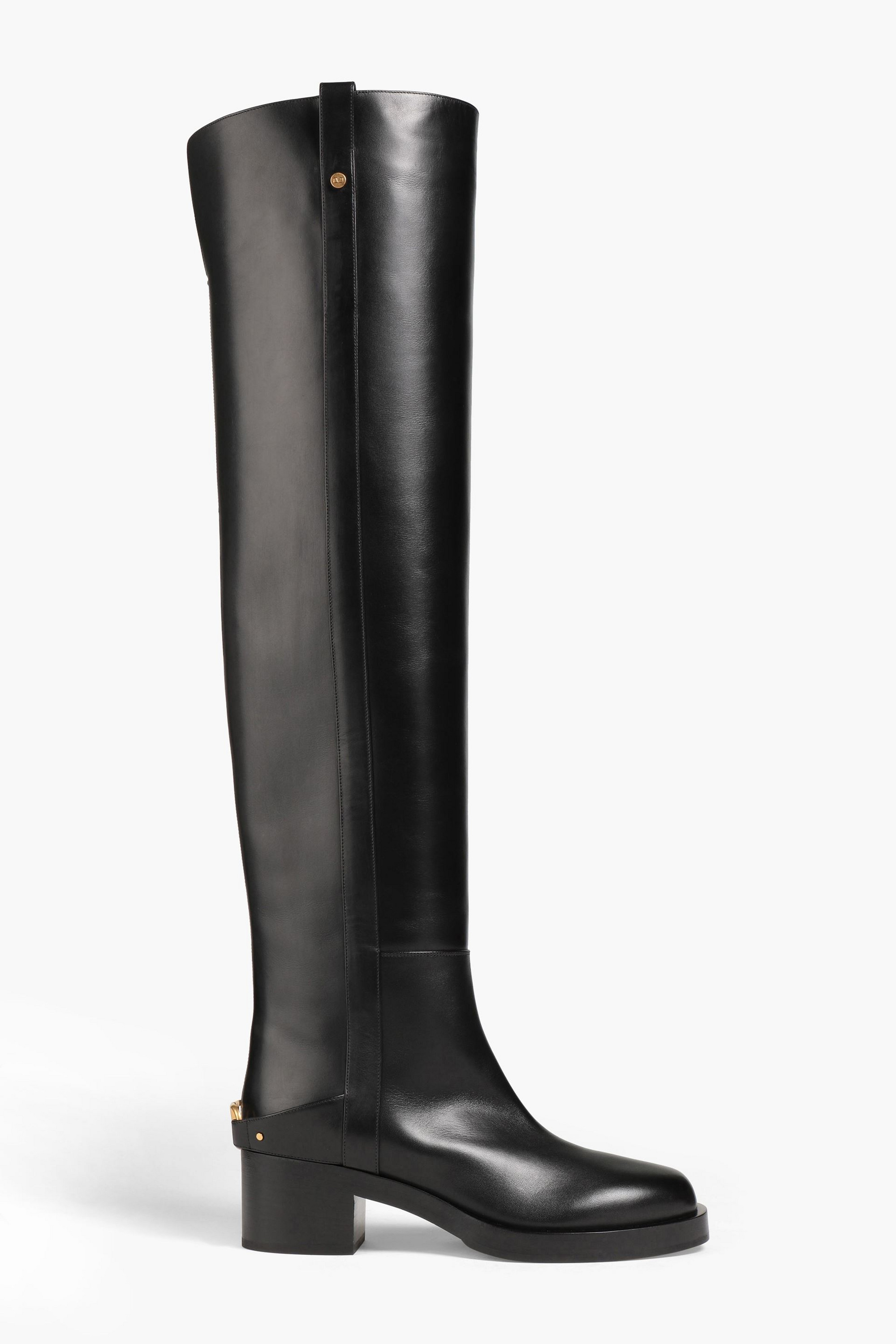 Valentino Garavani VLOGO leather thigh boots