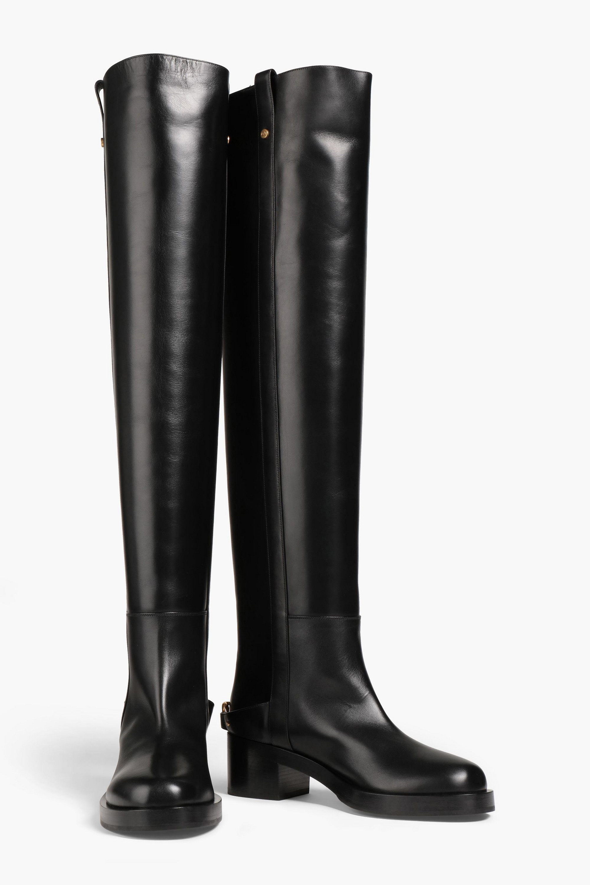 Valentino Garavani VLOGO leather thigh boots thumbnail