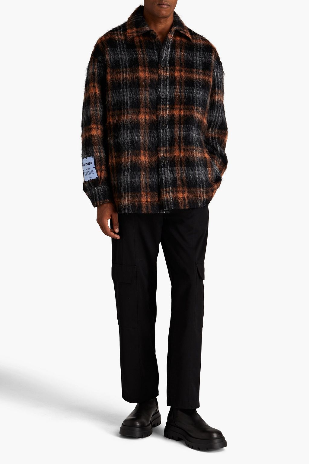 MCQ ALEXANDER MCQUEEN Oversized brushed wool-blend jacquard jacket