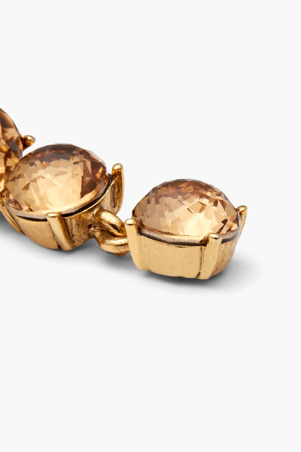 OSCAR DE LA RENTA Gold-tone crystal earrings
