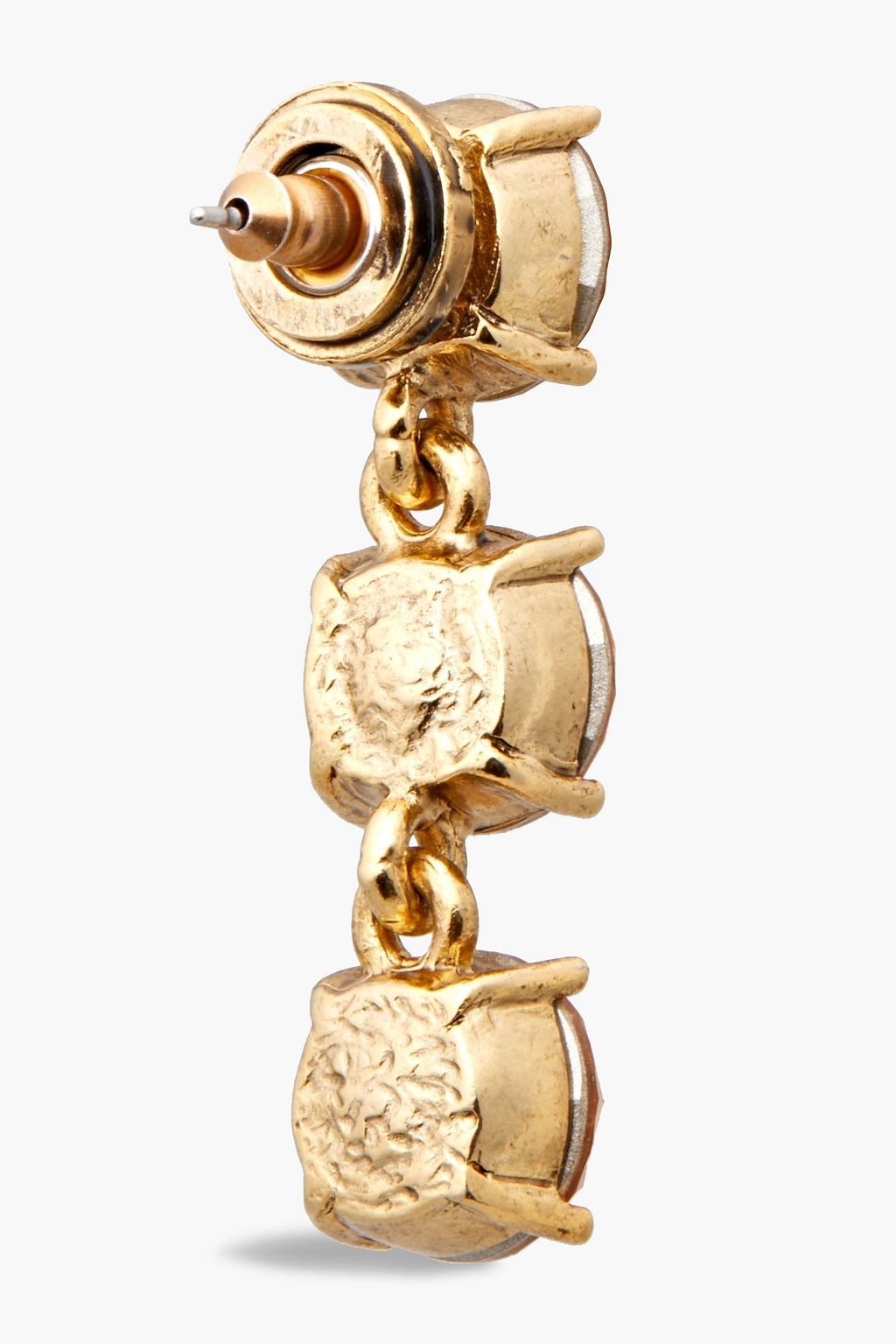 OSCAR DE LA RENTA Gold-tone crystal earrings