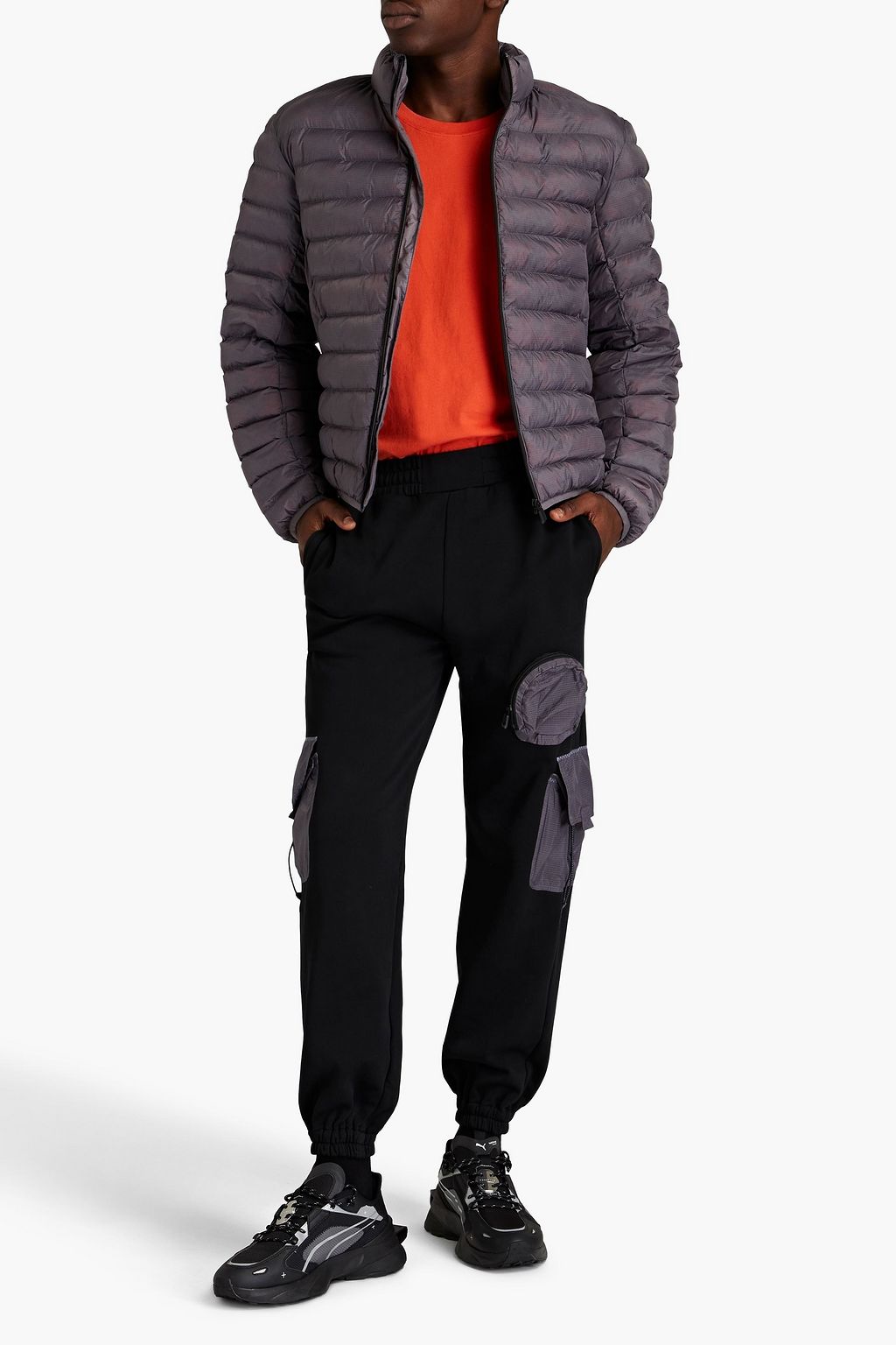MCQ ALEXANDER MCQUEEN Appliquéd quilted shell zip-up jacket