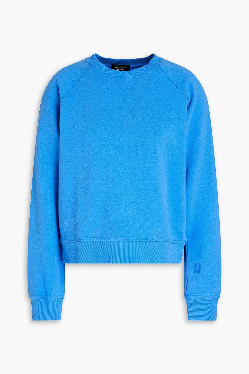 Azure Organic French cotton-terry sweatshirt | MONROW | THE OUTNET