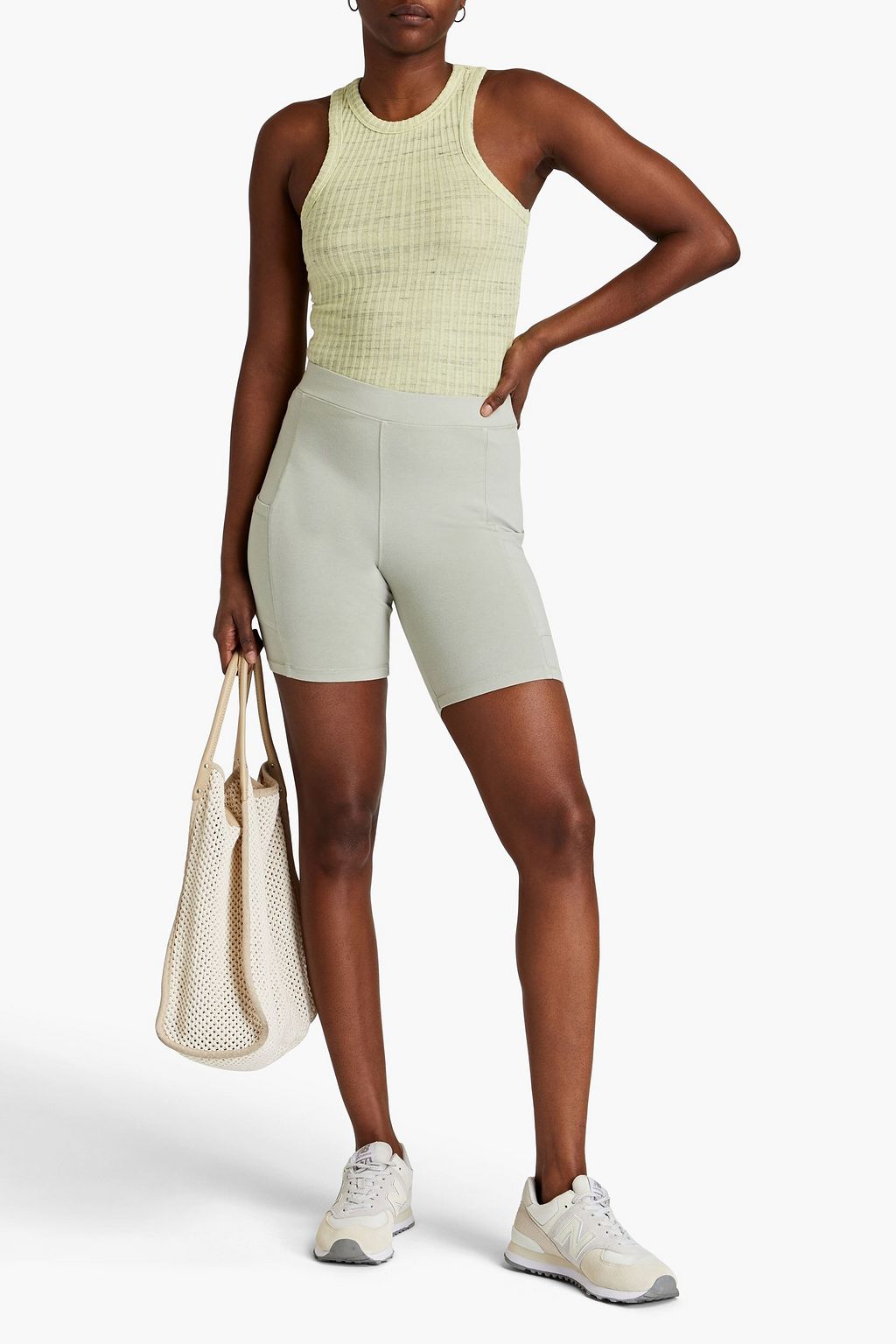 MONROW Cosmo meliertes Tanktop aus einer gerippten Baumwollmischung