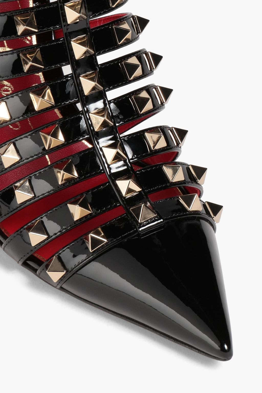 VALENTINO GARAVANI Rockstud patent-leather ankle boots