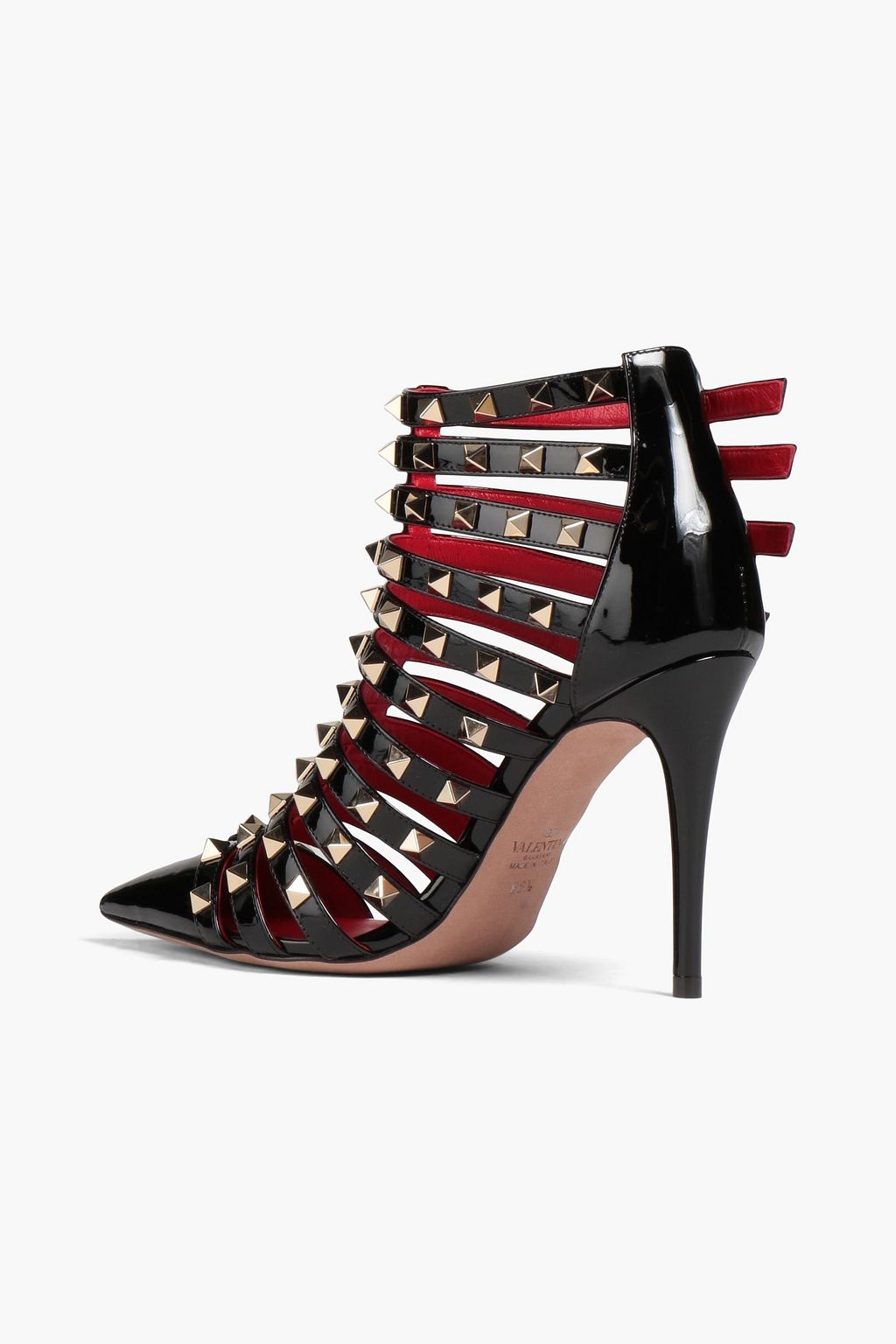 VALENTINO GARAVANI Rockstud patent-leather ankle boots