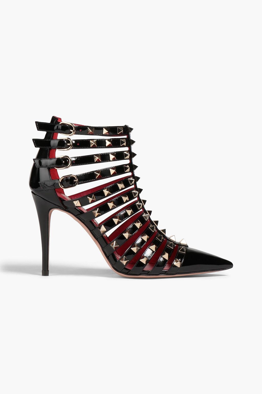 VALENTINO GARAVANI Rockstud patent-leather ankle boots | THE OUTNET