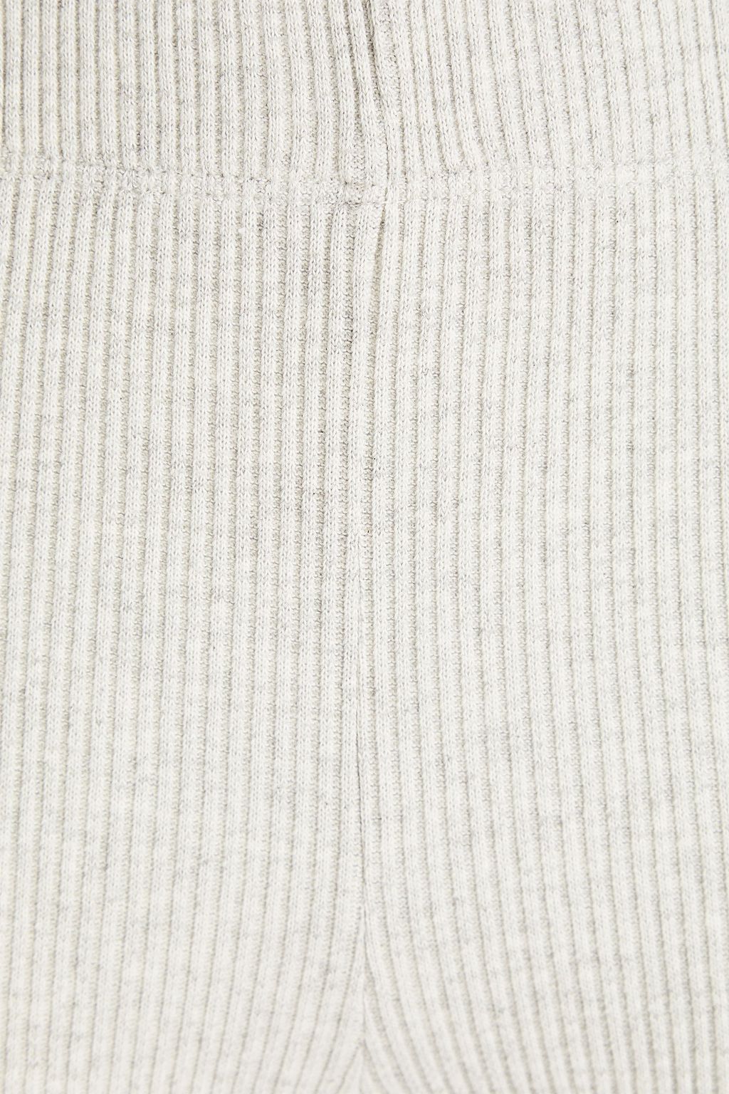 MONROW Ribbed mélange cotton-blend jersey track pants