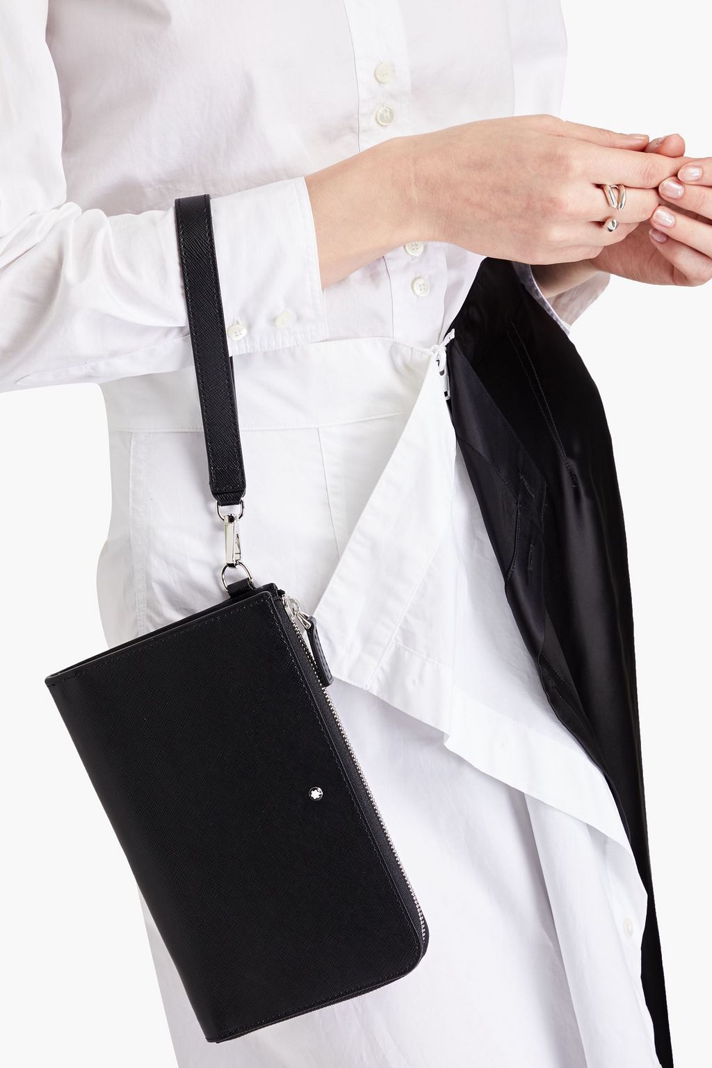 MONTBLANC Sartorial textured-leather clutch