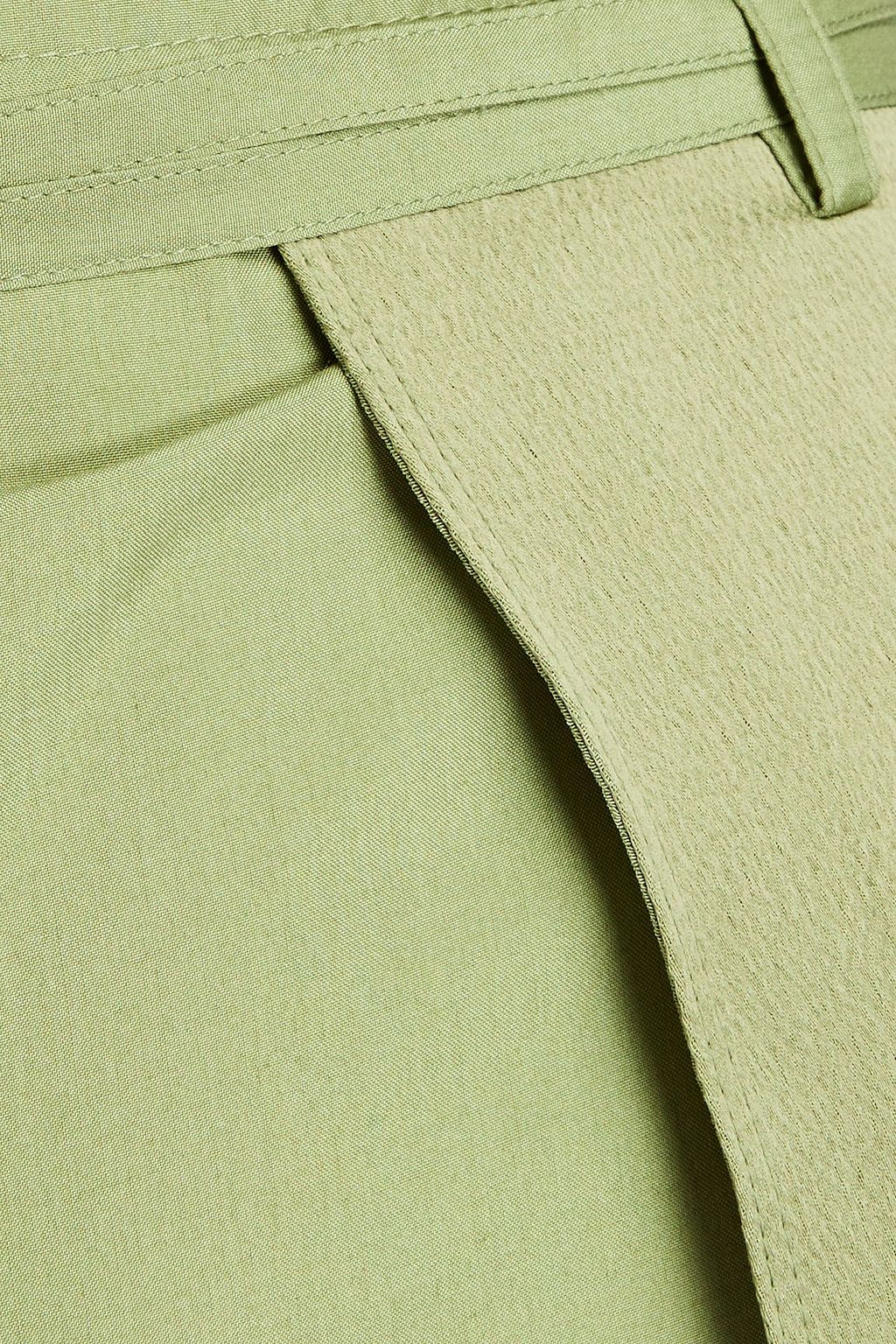 VALENTINO GARAVANI Satin-paneled crepe de chine shorts