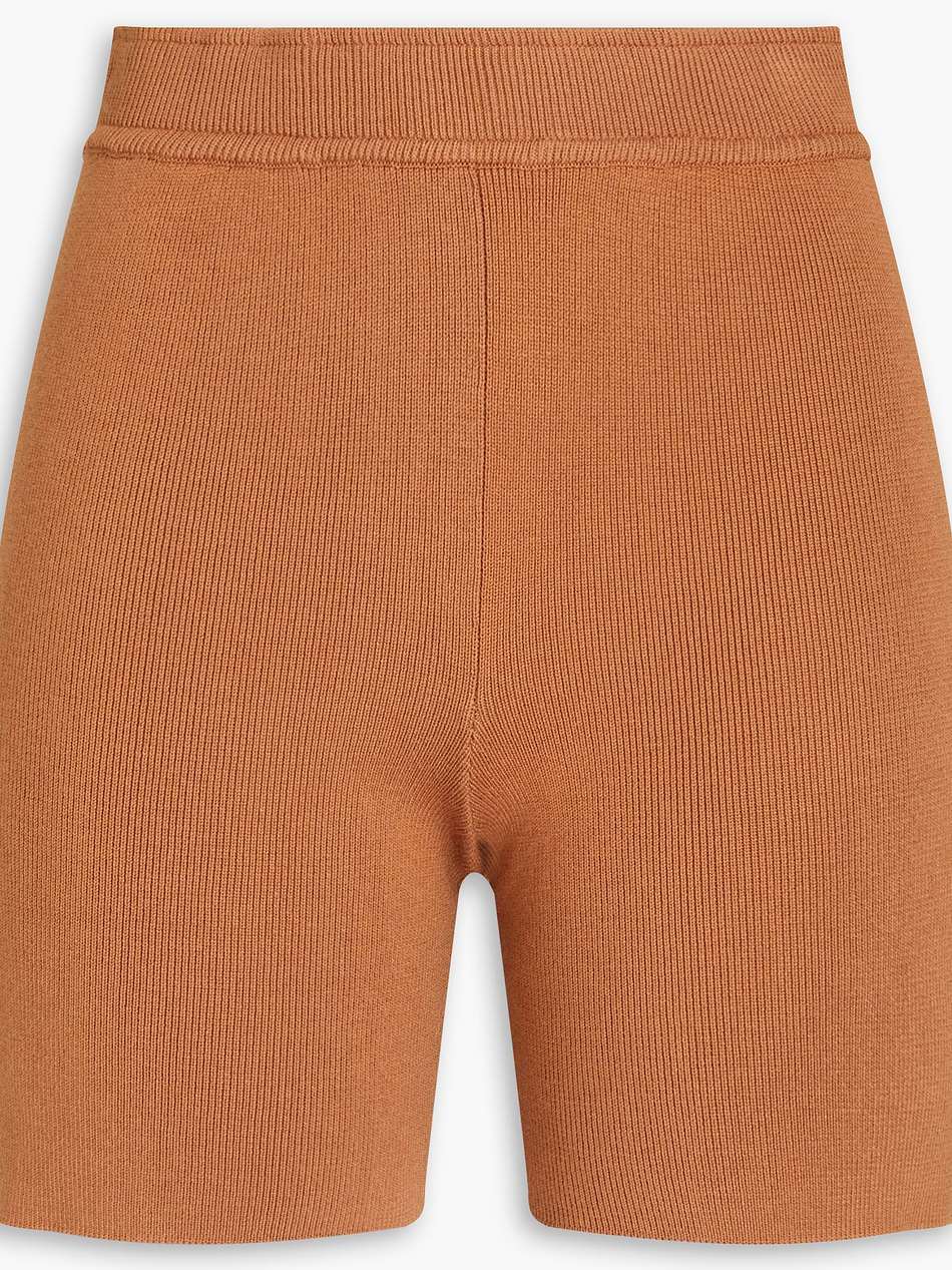 ribbed-knit shorts