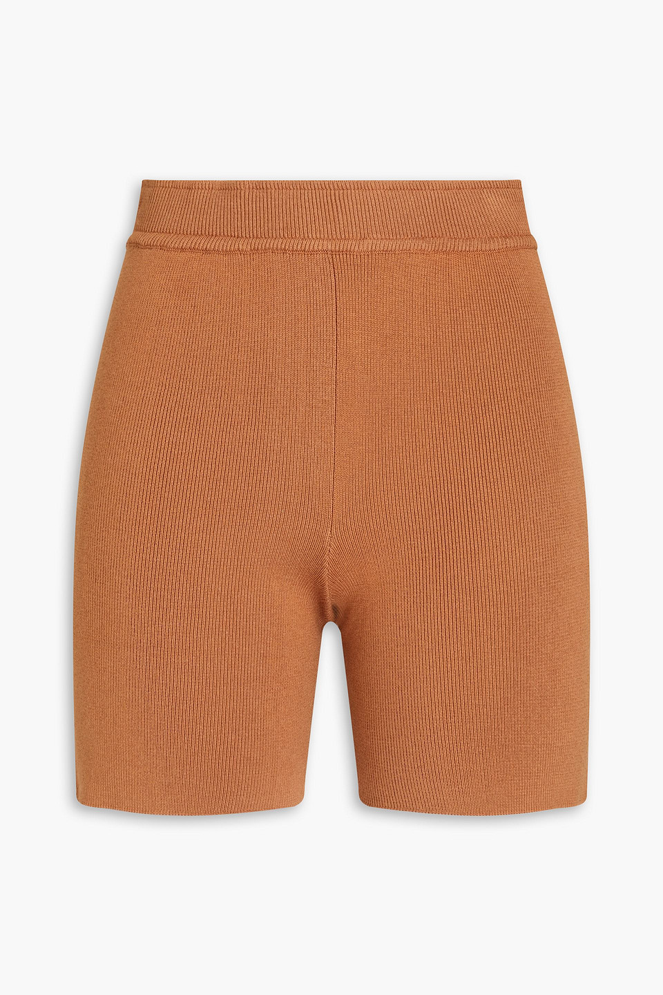 Monrow Shorts Aus Rippstrick In Light Brown