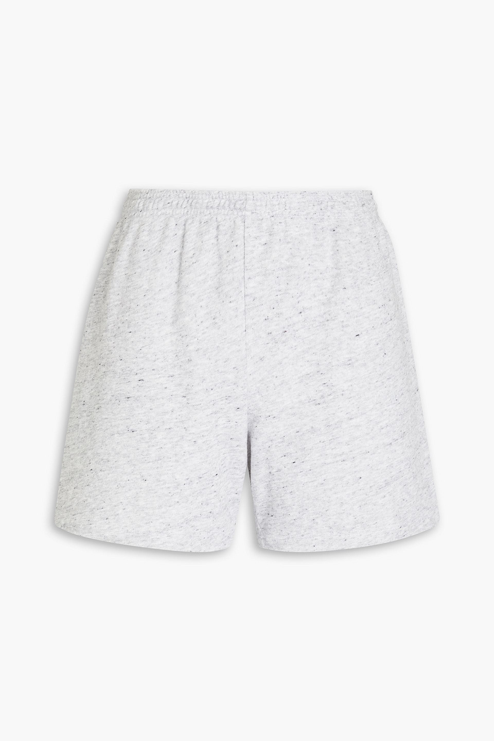 Monrow Donegal Fleece Shorts In Light Grey