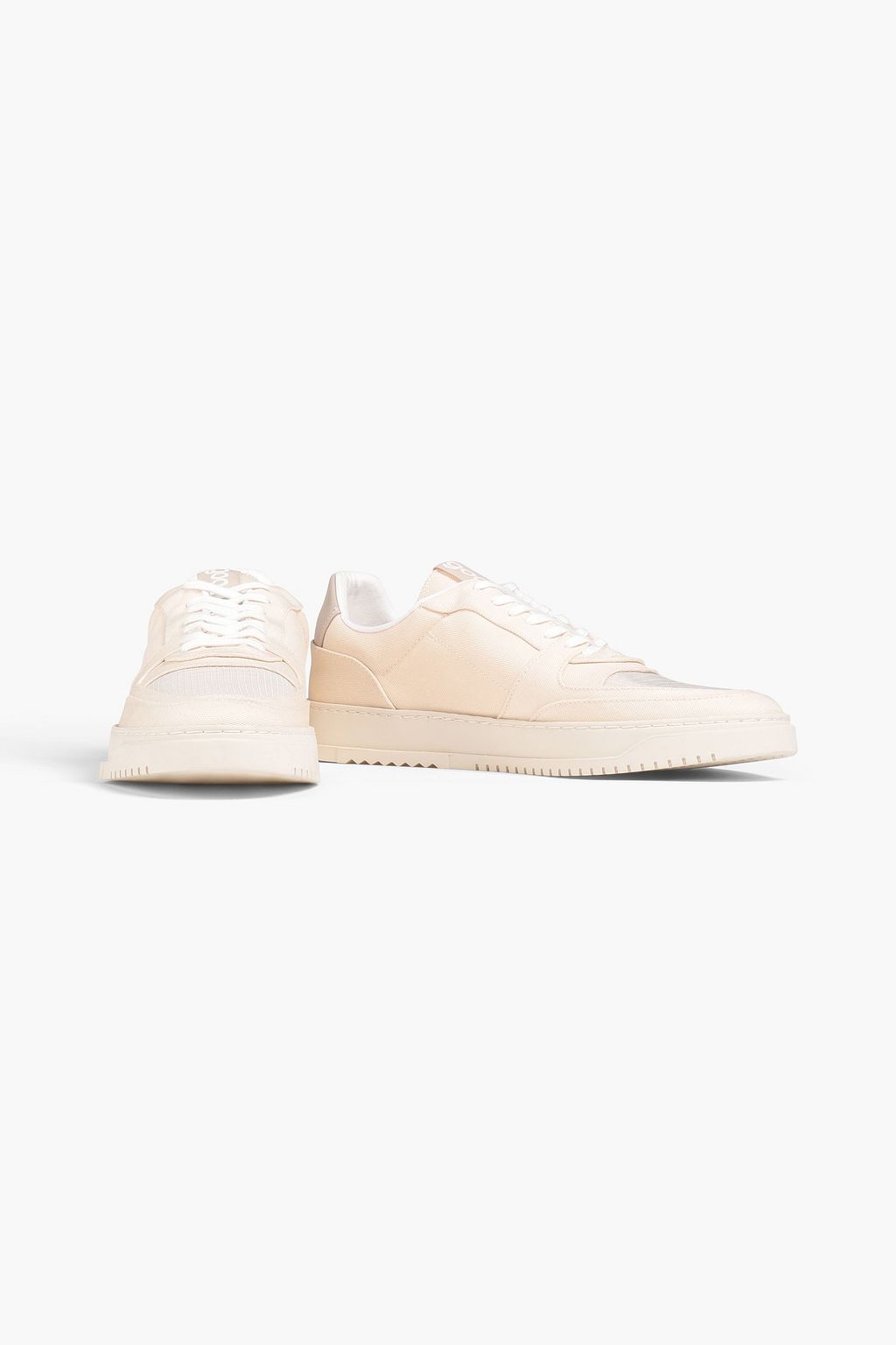 GOOD NEWS Mack canvas and shell sneakers