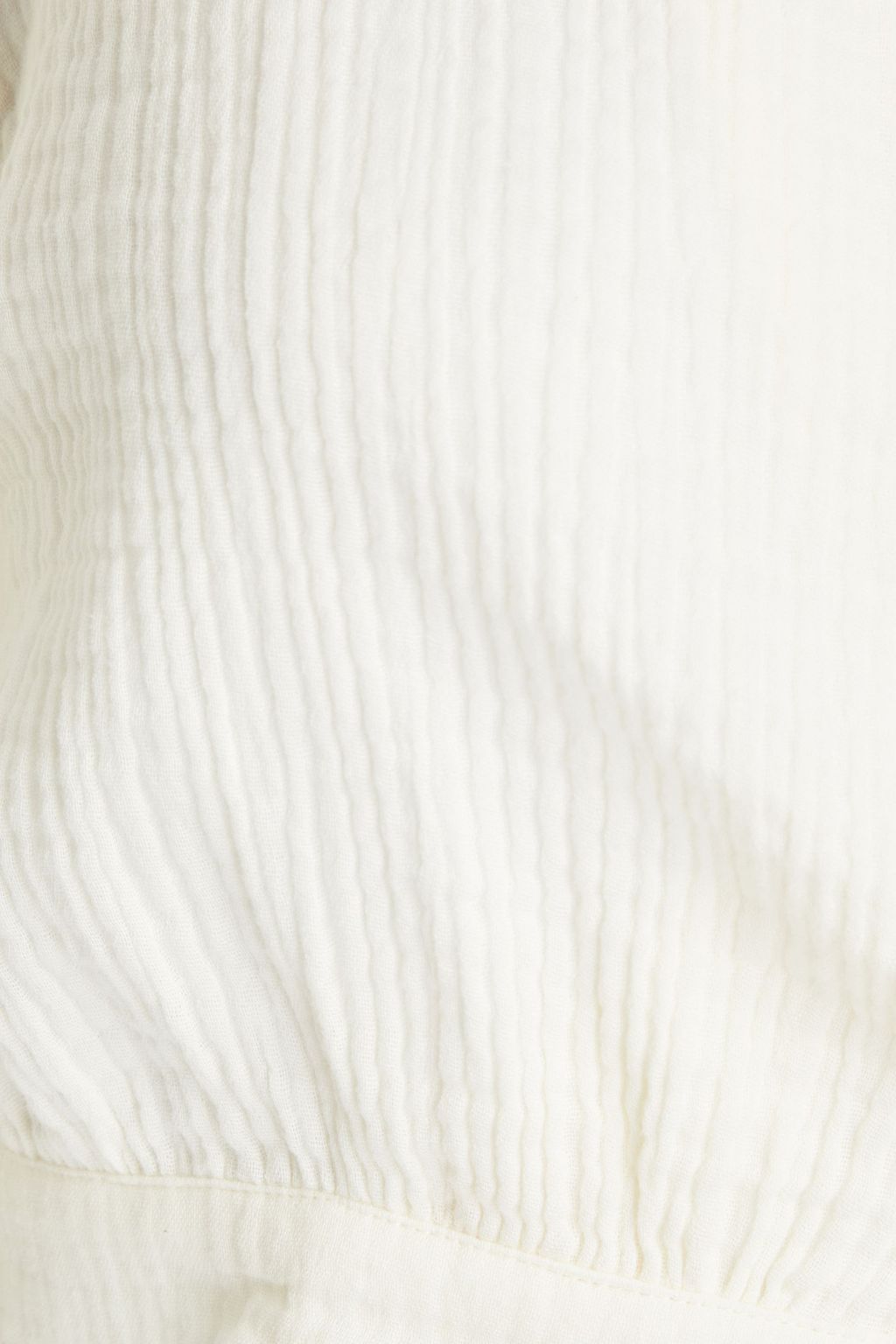 SIMKHAI Hattie cropped cottongauze wrap blouse THE