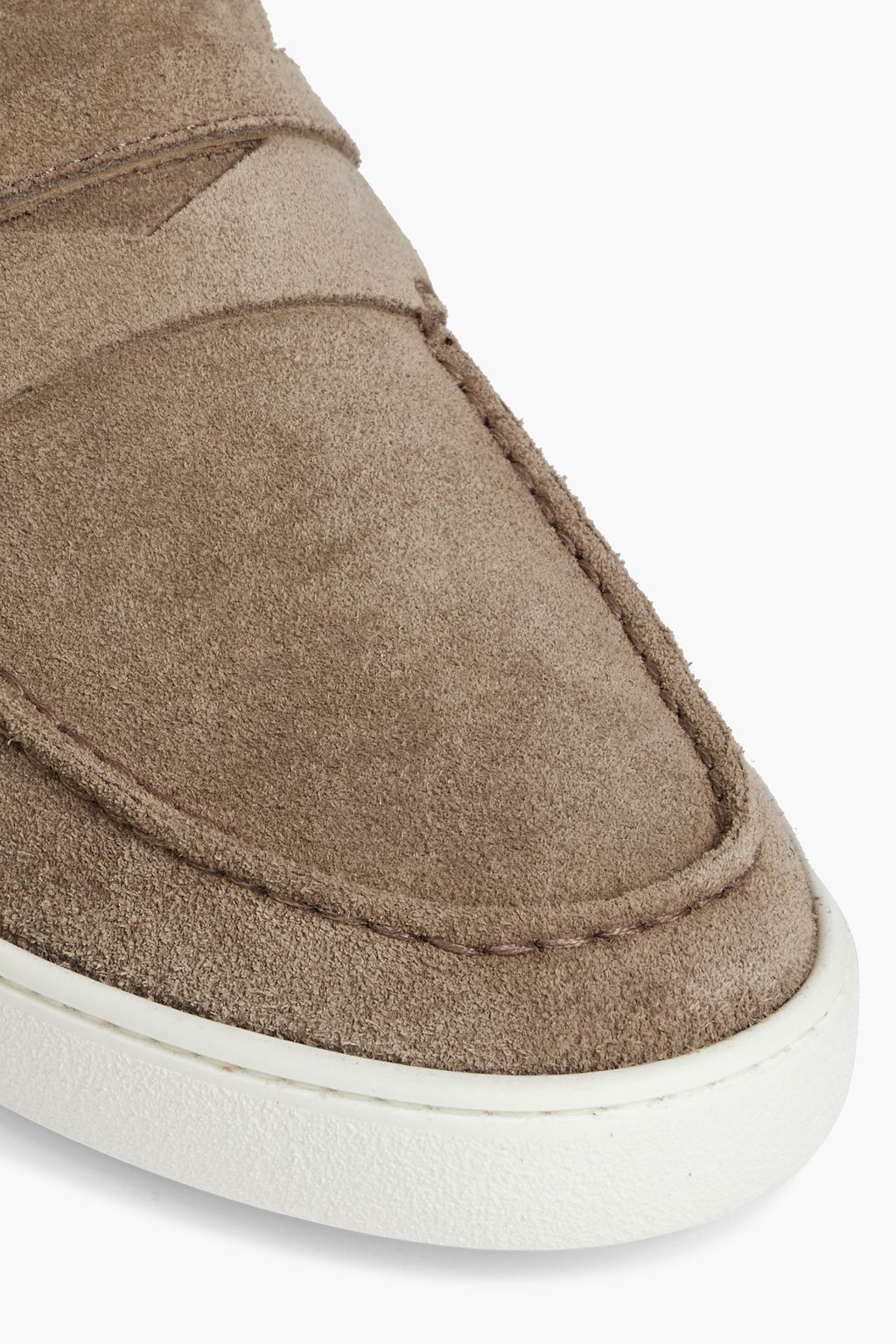 TOD'S Two-tone suede penny loafers