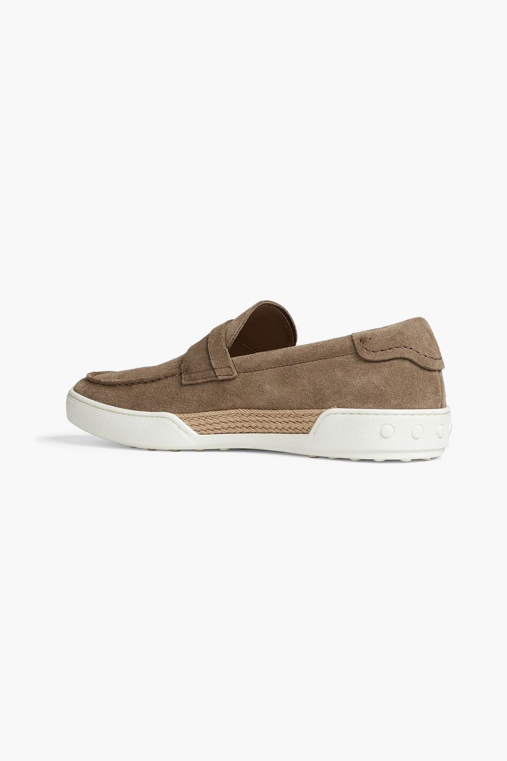 TOD'S Two-tone suede penny loafers