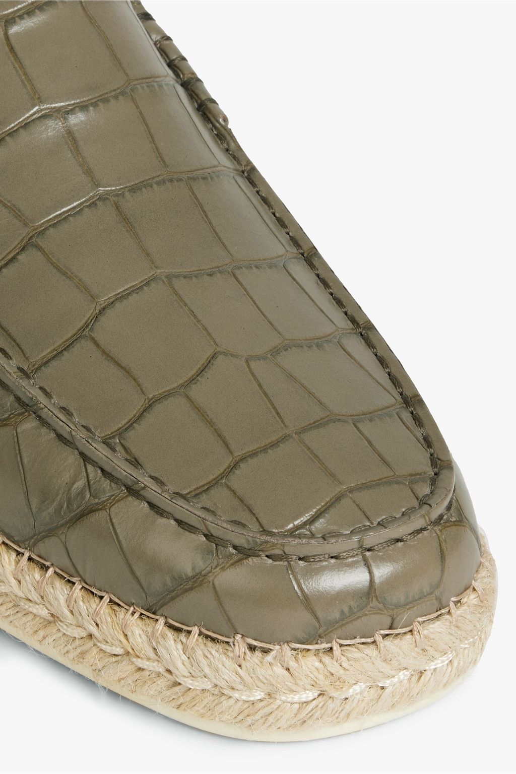 TOD'S Espadrilles aus Leder mit Krokodileffekt