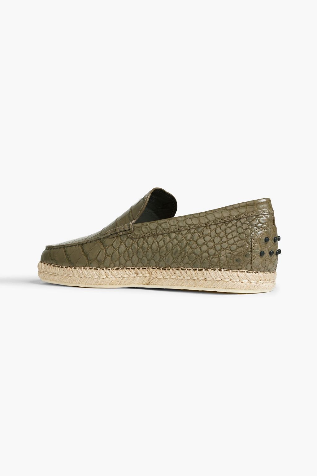 TOD'S Espadrilles aus Leder mit Krokodileffekt