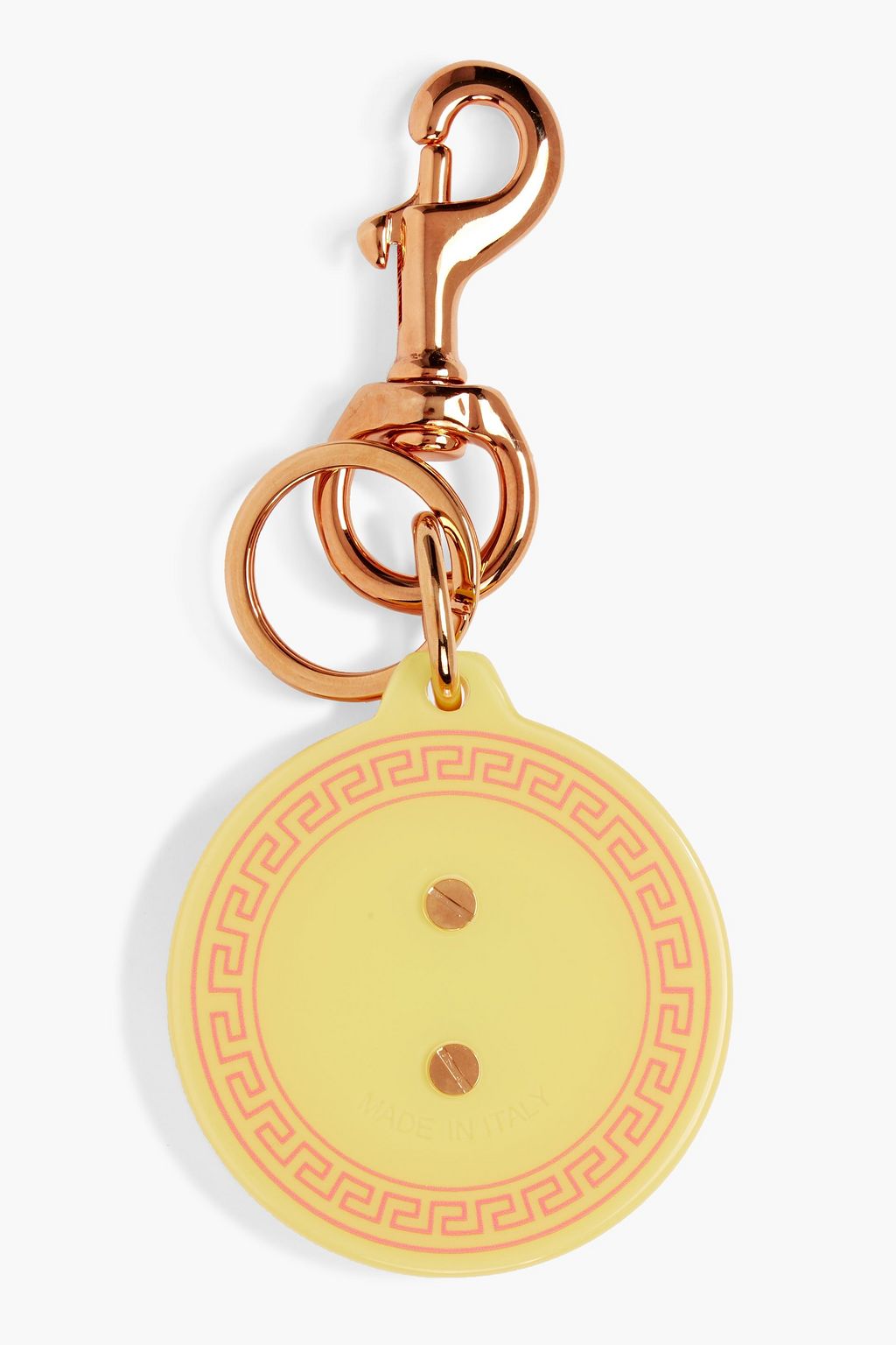 VERSACE Printed gold-tone acrylic keychain