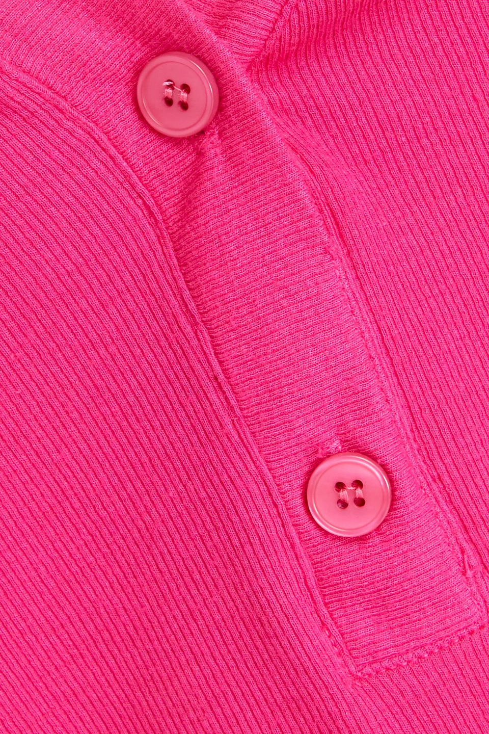 Monrow Ribbed Stretch-micro Modal And Supima Cotton-blend Top In Bright Pink