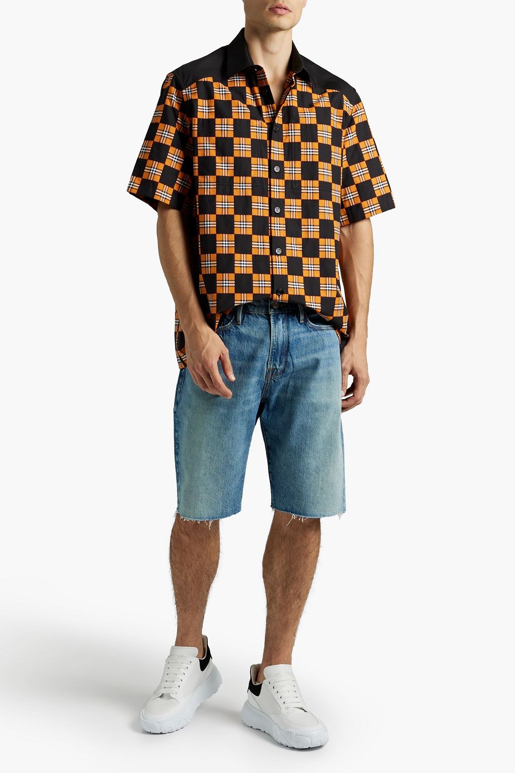 FRAME L'Homme distressed denim shorts