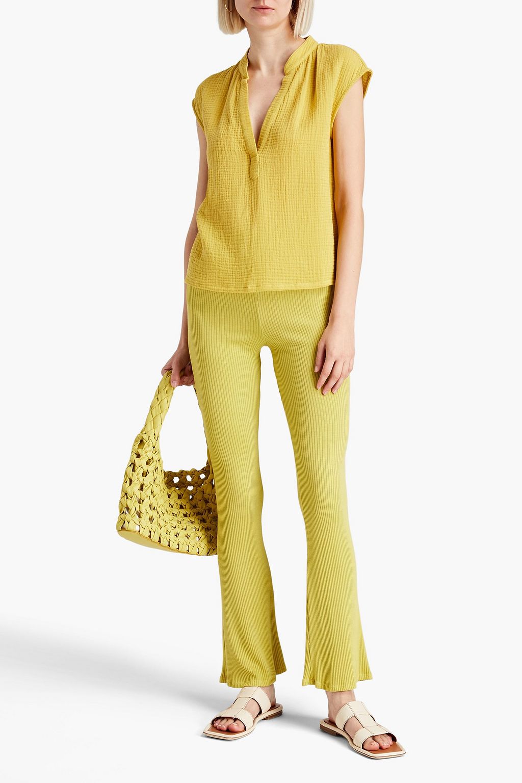 MONROW Organic cottongauze top THE