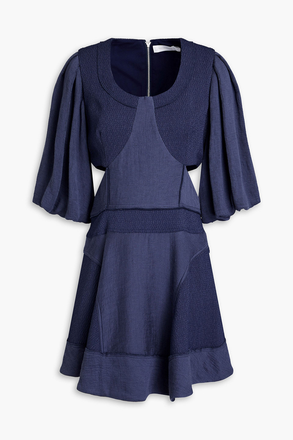 Simkhai Journey Cutout Jacquard Mini Dress In Blue
