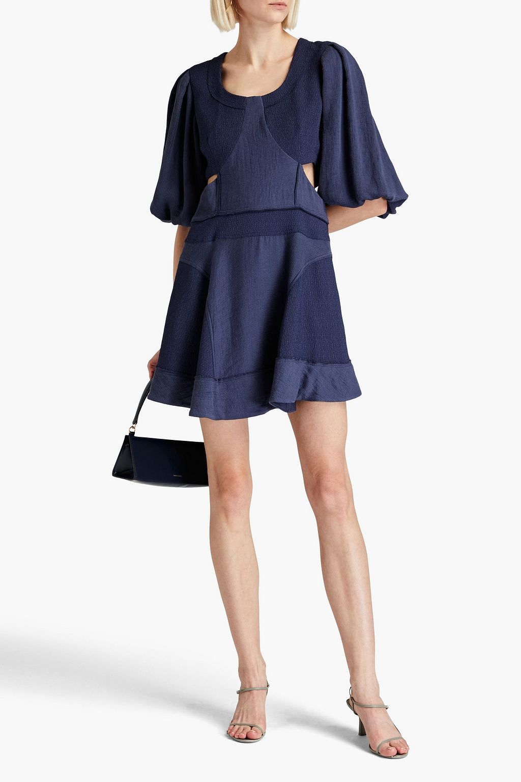 SIMKHAI Journey cutout jacquard mini dress