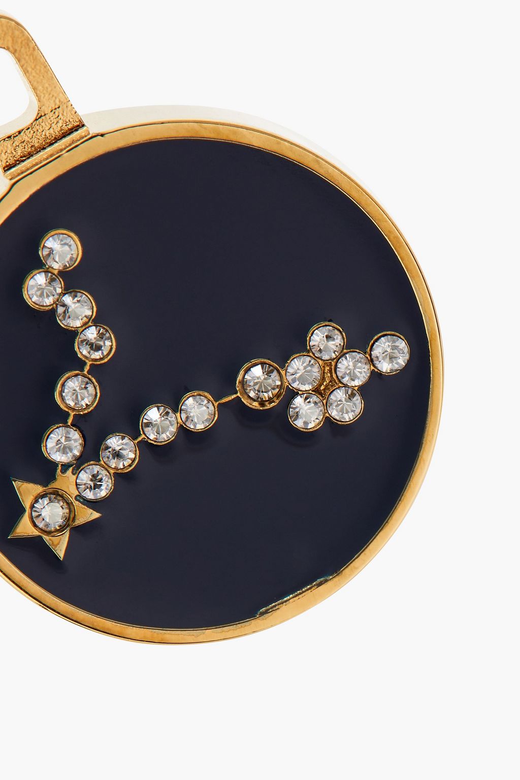 VALENTINO GARAVANI Gold-tone, enamel and crystal charm