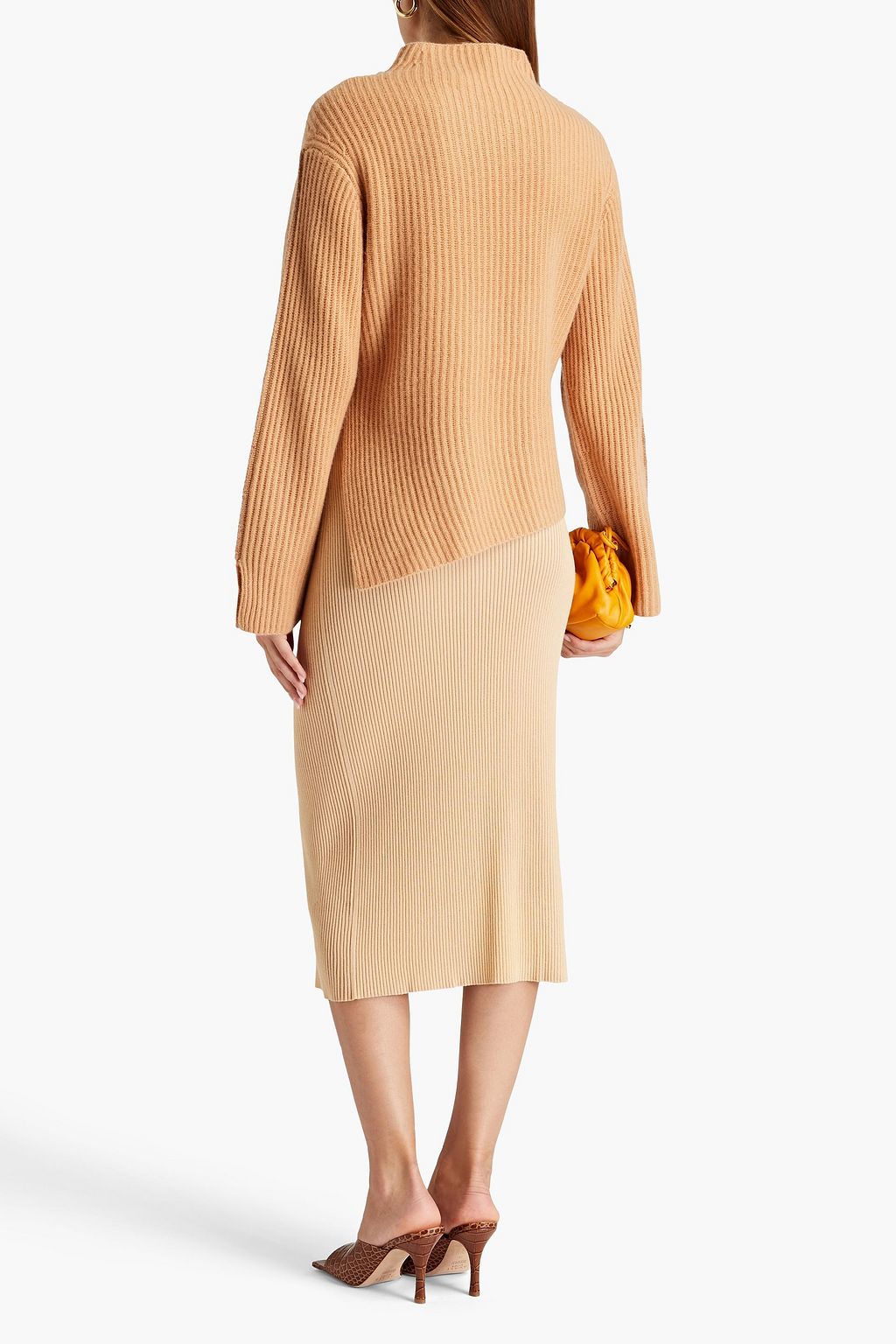 SIMKHAI Aliana ribbed cashmere turtleneck sweater