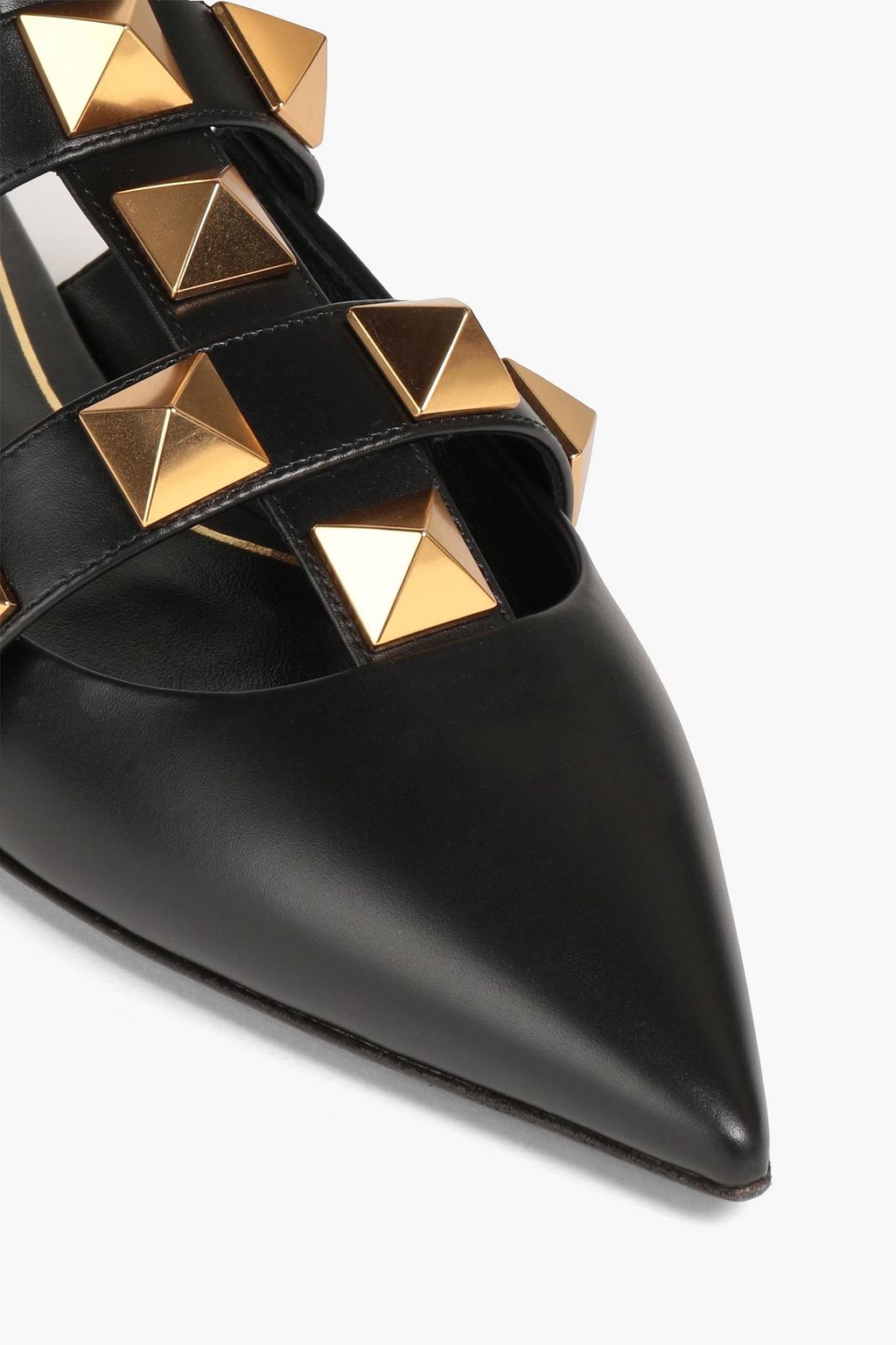 VALENTINO GARAVANI Roman Stud leather point-toe flats