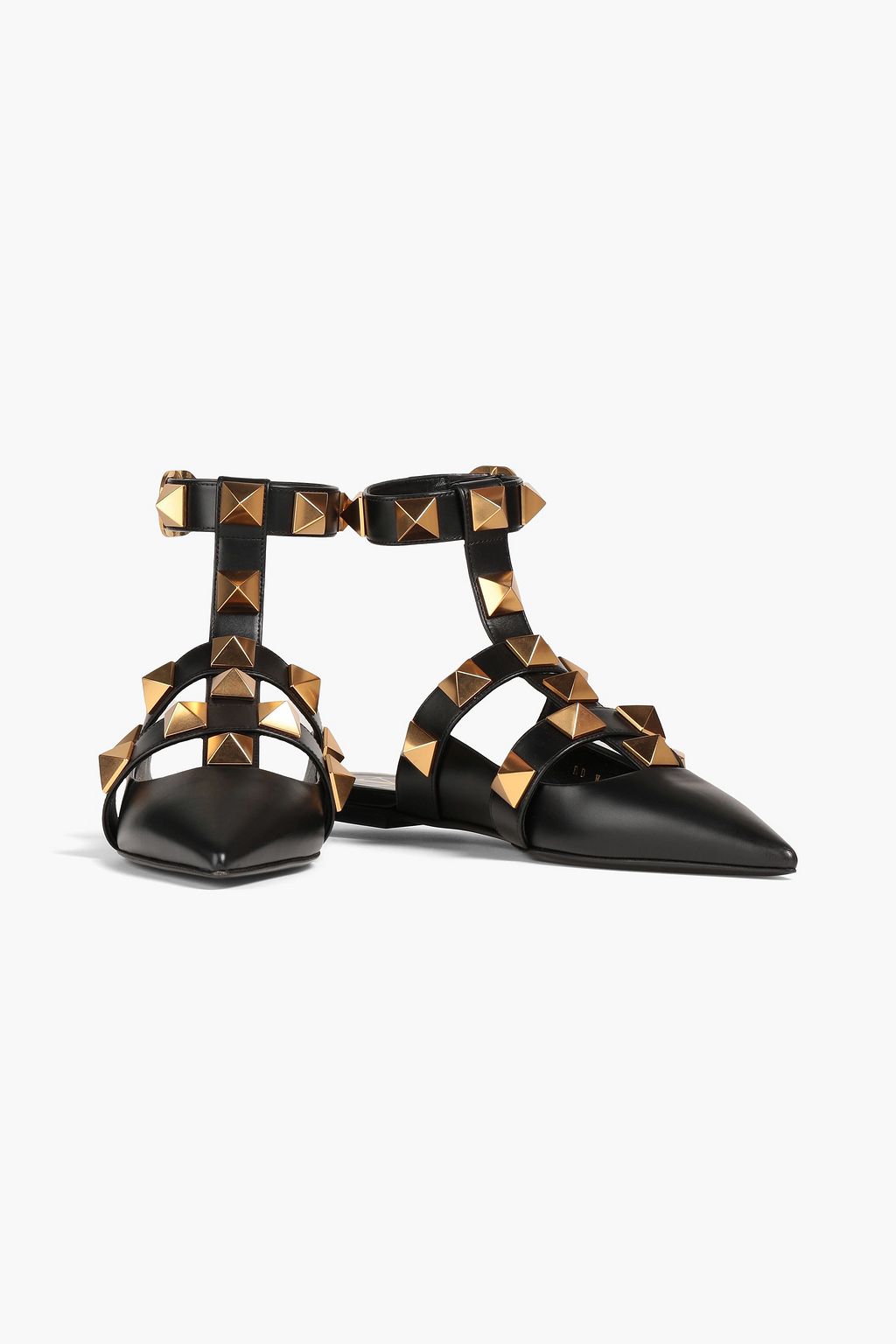 VALENTINO GARAVANI Roman Stud leather point-toe flats